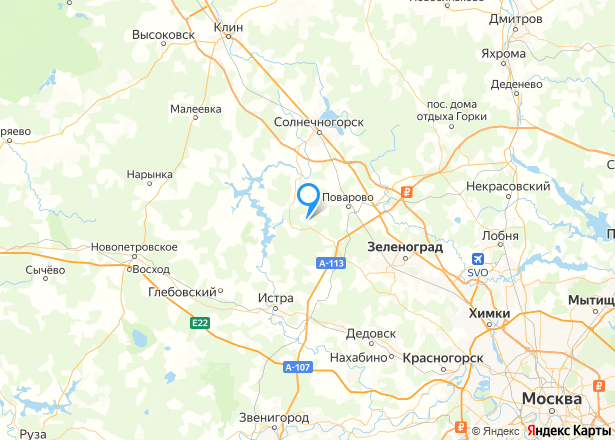 Дом 108,2 кв.м. и земельный участок 626 кв.м. в Московской обл. - Изображение местоположения