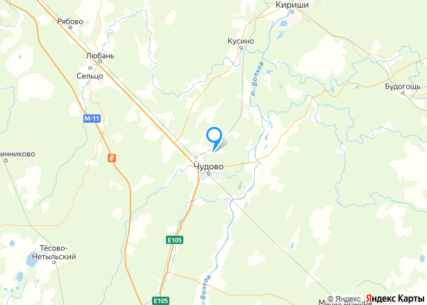 Земельный участок в Новгородской обл., 610,1 кв.м. - Изображение местоположения