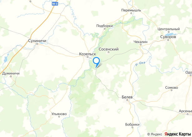 1/2 доля квартиры в Калужской обл. - Изображение местоположения