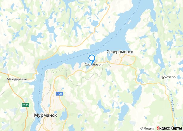Квартира в Мурманской обл., 31 кв.м, 1 комн. - Изображение местоположения