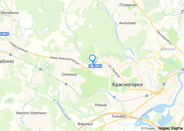 Здание супермаркета с арендатором «Верный» в г. Красногорск, 538 кв.м. - Изображение местоположения