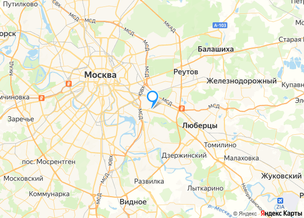 Квартира, кад.№ 77:04:0002018:10553, адрес: г.Москва, Кузьминки, ул. Жигулёвская, дом 12А, кв-ра 38, площадь 59,1 кв.м - Изображение местоположения