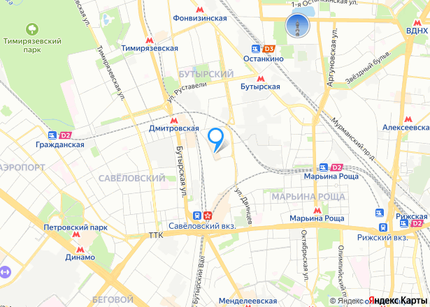 Квартира в Москве, 64,4 кв.м, 2 комн. - Изображение местоположения