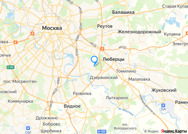Помещения в Москве - Изображение местоположения