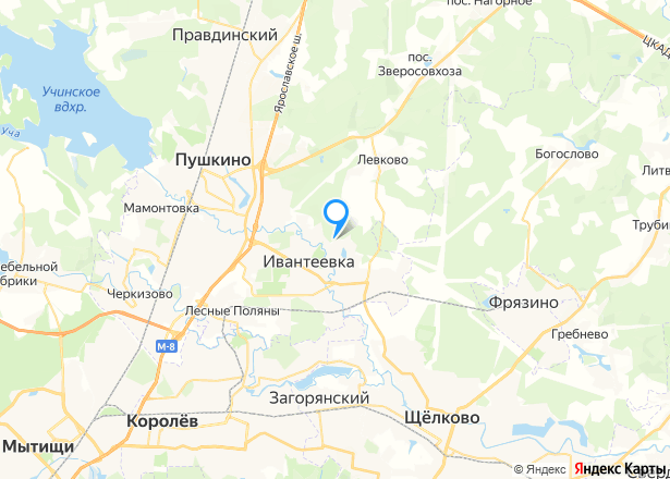 Квартира в Московской обл., 85,6 кв.м, 1 комн. - Изображение местоположения