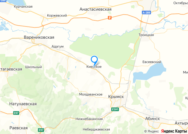 1/3 доля дома и 1/3 доля земельного участка в Краснодарском крае - Изображение местоположения