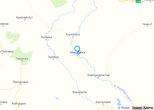 Дом 38,2 кв.м. и земельный участок 862 кв.м. в Саратовской обл. - Изображение местоположения