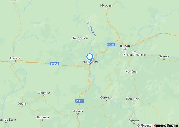 Квартира в Кировской обл., 48,4 кв.м, 1 комн. - Изображение местоположения