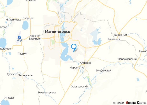 1/4 доля садового дома и 1/4 доля земельного участка в Магнитогорске - Изображение местоположения