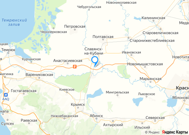 Объект незавершенного строительства 17,7 кв.м. и земельный участок 390 кв.м. в Краснодарском крае - Изображение местоположения