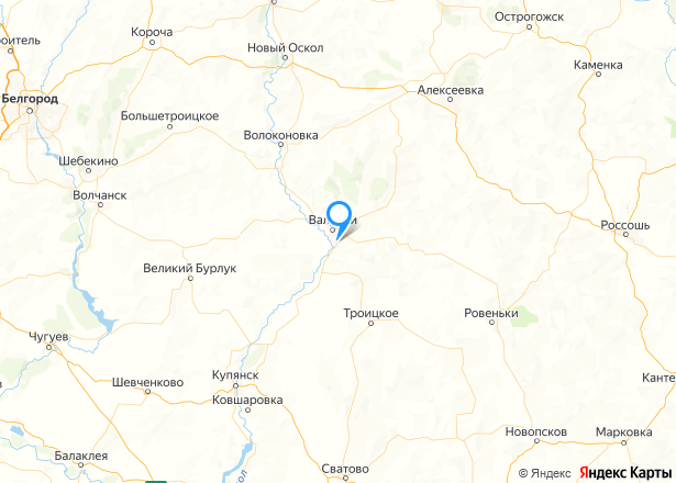 1/4 доля квартиры в Белгородской обл. - Изображение местоположения