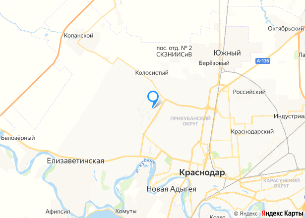 Квартира в Краснодаре, 20,6 кв.м, 1 комн. - Изображение местоположения