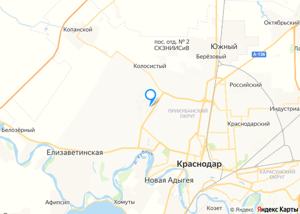 Квартира-студия в Краснодаре, 23,2 кв.м. - Изображение местоположения