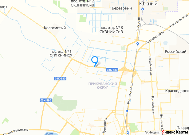 Квартира в Краснодаре, 25,4 кв.м, 1 комн. - Изображение местоположения