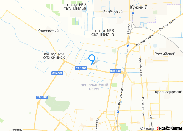 Квартира в Краснодаре, 44,4 кв.м, 1 комн. - Изображение местоположения