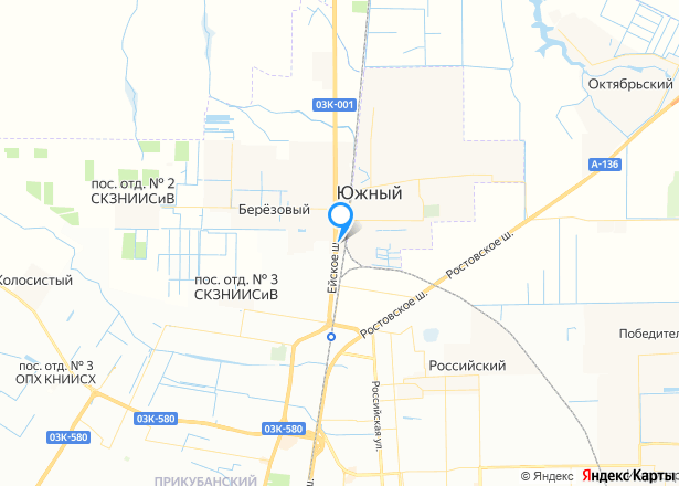Квартира в Краснодаре, 34,4 кв.м, 1 комн. - Изображение местоположения