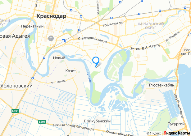 Квартира в Краснодаре, 22,9 кв.м, 1 комн. - Изображение местоположения