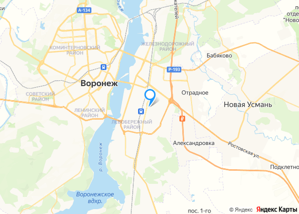 1/6 доля квартиры в Воронеже - Изображение местоположения