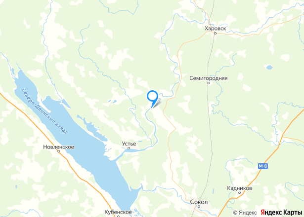 Земельный участок в Вологодской обл., 625+/-5.83 кв.м. - Изображение местоположения