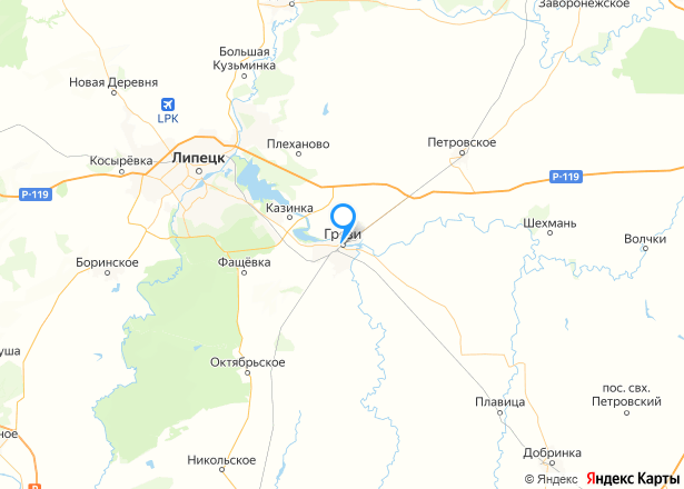 Здание в Липецкой обл., 33,1 кв.м. - Изображение местоположения