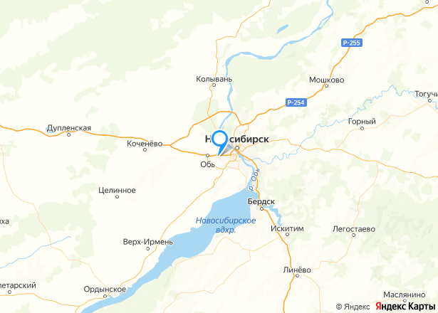 Квартира в Новосибирске, 22,7 кв.м, 1 комн. - Изображение местоположения