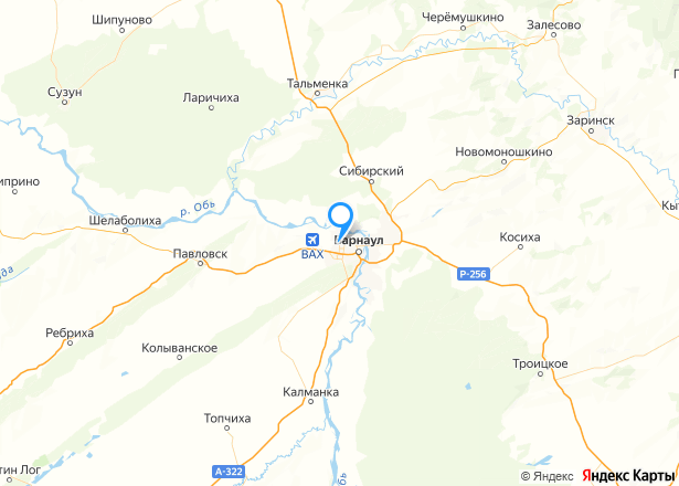 Квартира в Барнауле, 24,2 кв.м, 1 комн. - Изображение местоположения